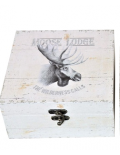 Coffre en bois élan