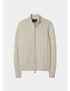 Gilet Alan Paine zip Oatmeal