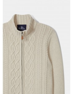 Gilet Alan Paine zip Oatmeal 2