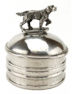 Boite ronde setter étain