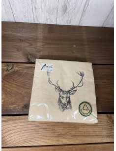 Serviettes papier tête de cerf