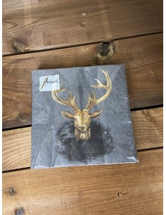 Serviettes papier tête de cerf