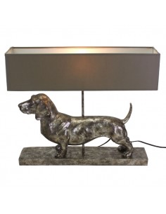 Lampe teckel argent