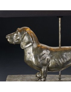 Lampe teckel argent 2
