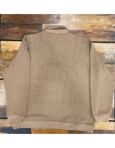Sweat col boutonné beige foncé 2