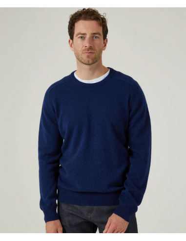 pull Alan Paine col rond indigo