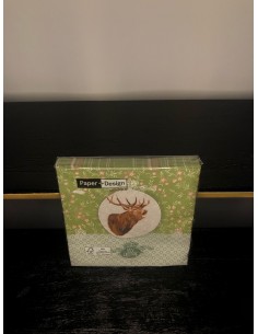 serviettes en papier cerf...