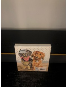 serviettes en papier chiens