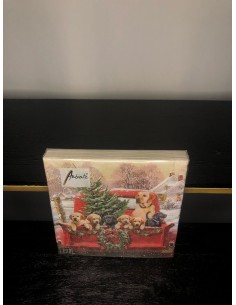 serviettes en papier chiots...