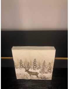 serviettes en papier cerf