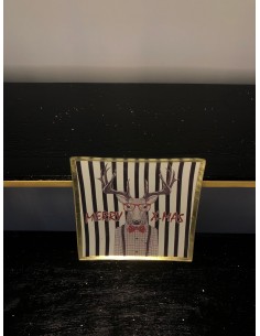 assiette carrée merry X-mas...