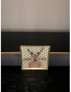 assiette carrée merry X-mas