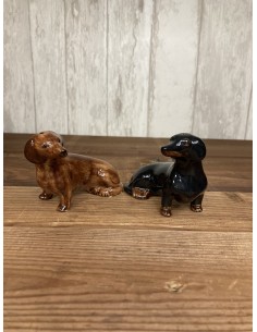 Salière et poivrière teckel