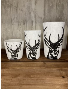 Set de 2 caches pots cerf 2