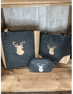 Sac à main en feutrine tête... 2