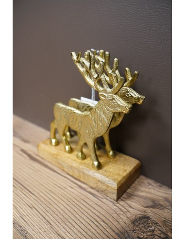 Porte serviettes cerf en or