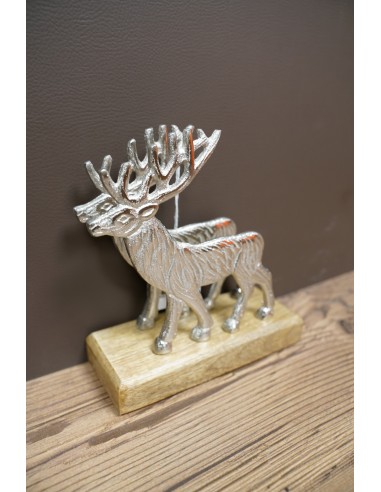 Porte serviettes cerf en argent