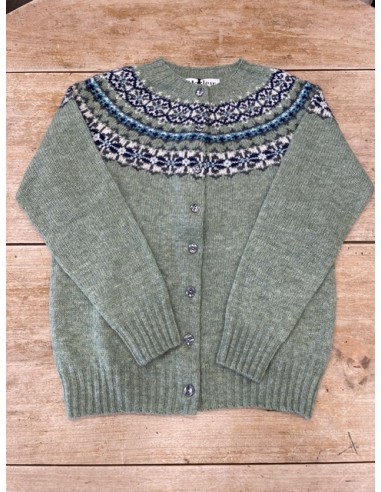 Gilet Harley Fairisle yoke sage